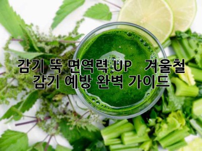 감기 뚝! 면역력 UP! 💪  겨울철 감기 예방 완벽 가이드
