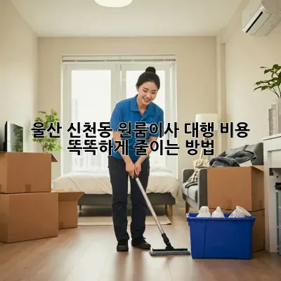 울산 신천동 원룸이사 대행, 비용 똑똑하게 줄이는 방법!