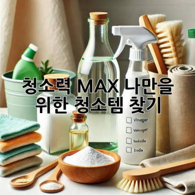 ✨ 청소력 MAX! 나만을 위한 청소템 찾기 🧽