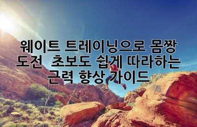 웨이트 트레이닝으로 몸짱 도전! 💪 초보도 쉽게 따라하는 근력 향상 가이드