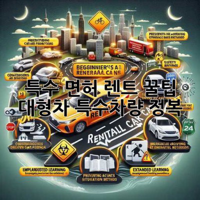 특수 면허 렌트 꿀팁🍯 대형차, 특수차량 정복!